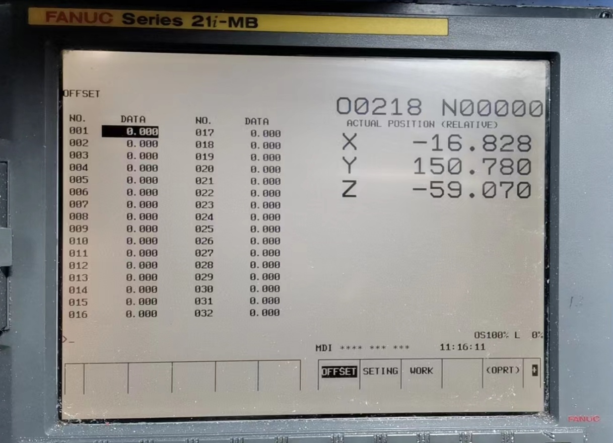 FANUC 0i MF系统刀补界面不显示刀具半径补偿？