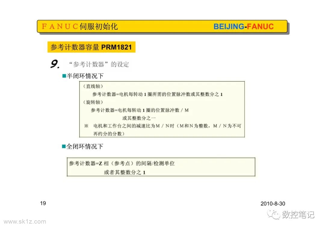 FAGOR版(闭环设置)伺服初始化设定及典型案例整理