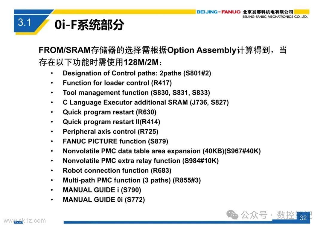 FANUC 0i-F 系列系统简介