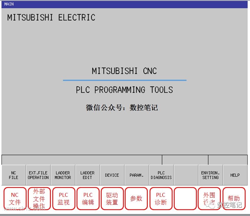 三菱 | M70系统PLC界面各按键翻译