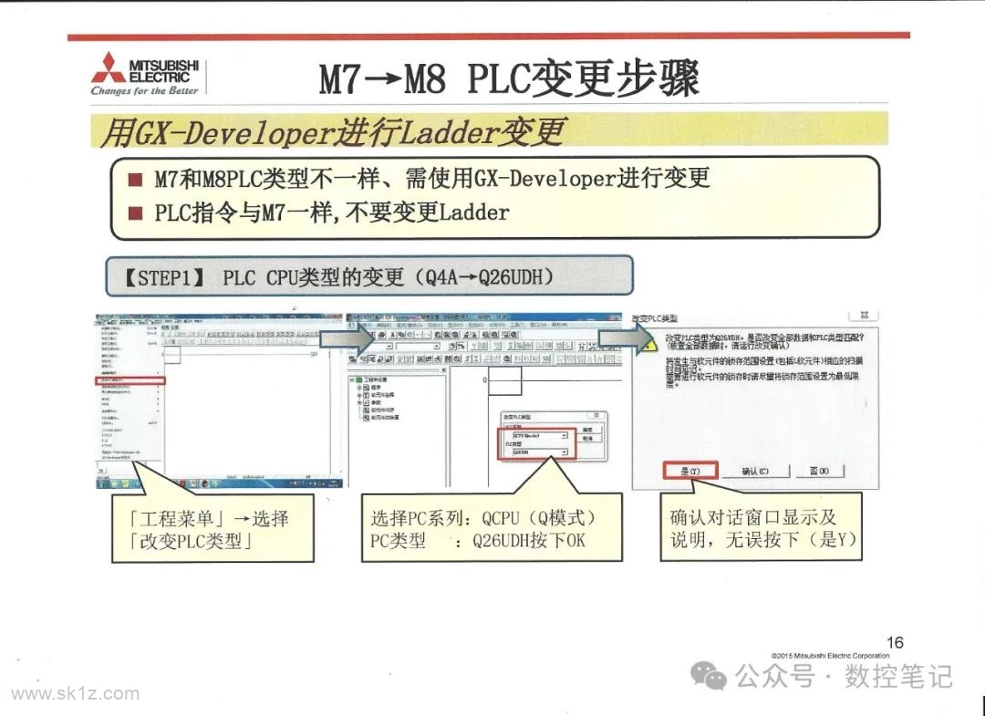 三菱数控系统M7→M8替换步骤
