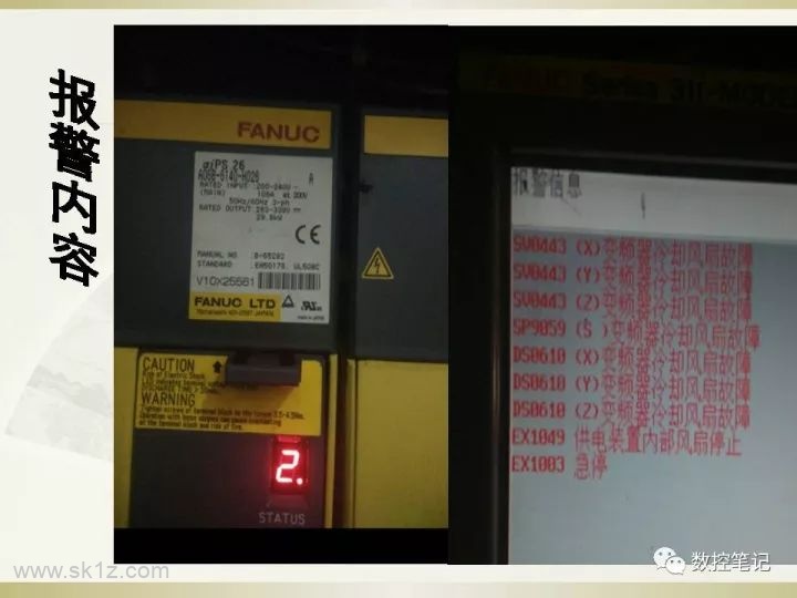 FANUC | 各散热风扇报警信息汇总