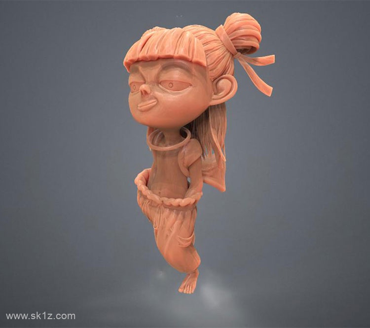 【图档】分享一个魔童哪吒(黑眼圈版)3D打印模型图档