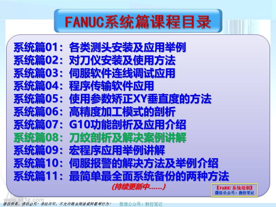 FANUC | 刀纹剖析及解决案例