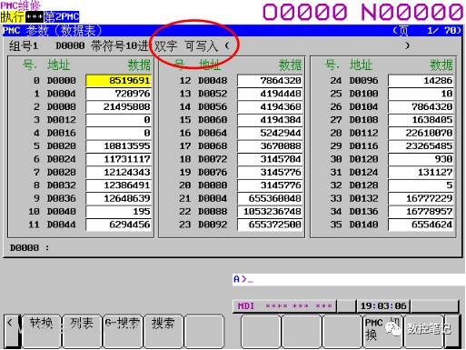 FANUC D参数数据表[型]如何设定？