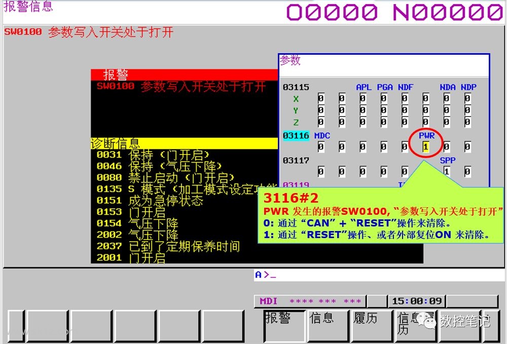 FANUC报警信息履历相关参数设定