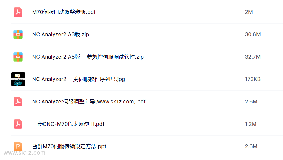 三菱伺服NC Analyzer2伺服软件及资料